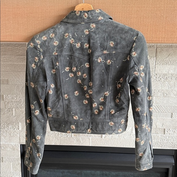 All Saints Women’s Fraise Suede crop jacket cropped - Picture 4 of 8